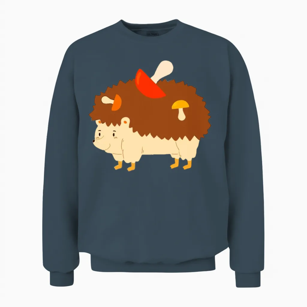 Funny Mushroom Unisex Sweatshirt in Dark Heather