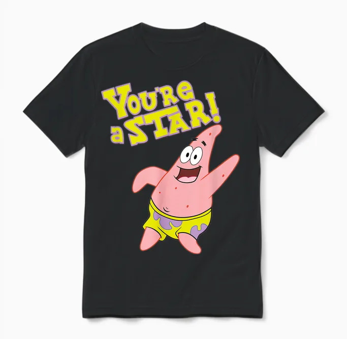 Patrick Star - You're a Star! Unisex T-Shirt in Black