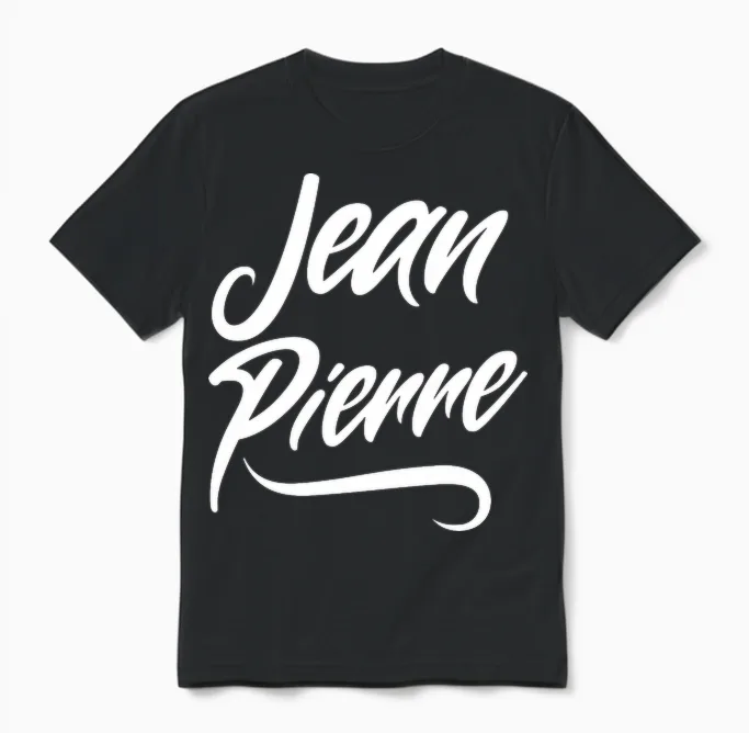 Homme Homme Garçons Idée Cadeau Drôle Humour Prénom Jean-Pierre T-Shirt Haut De Gamme Unisex T-Shirt in Black