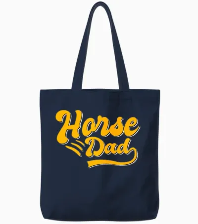 Horse Dad Tote Bags - Navy