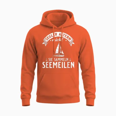 Men's T-Shirt with Sailor Age Not Ageing Boat Captain Unisex Hoodie - Orange