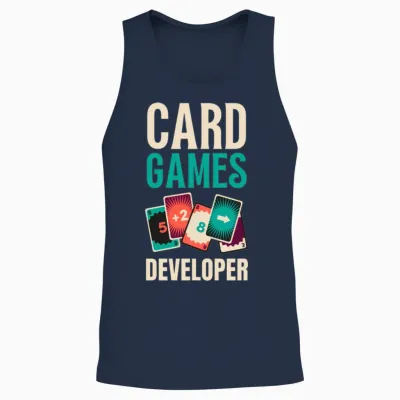 Card Games Developer Unisex Tank Top - Navy