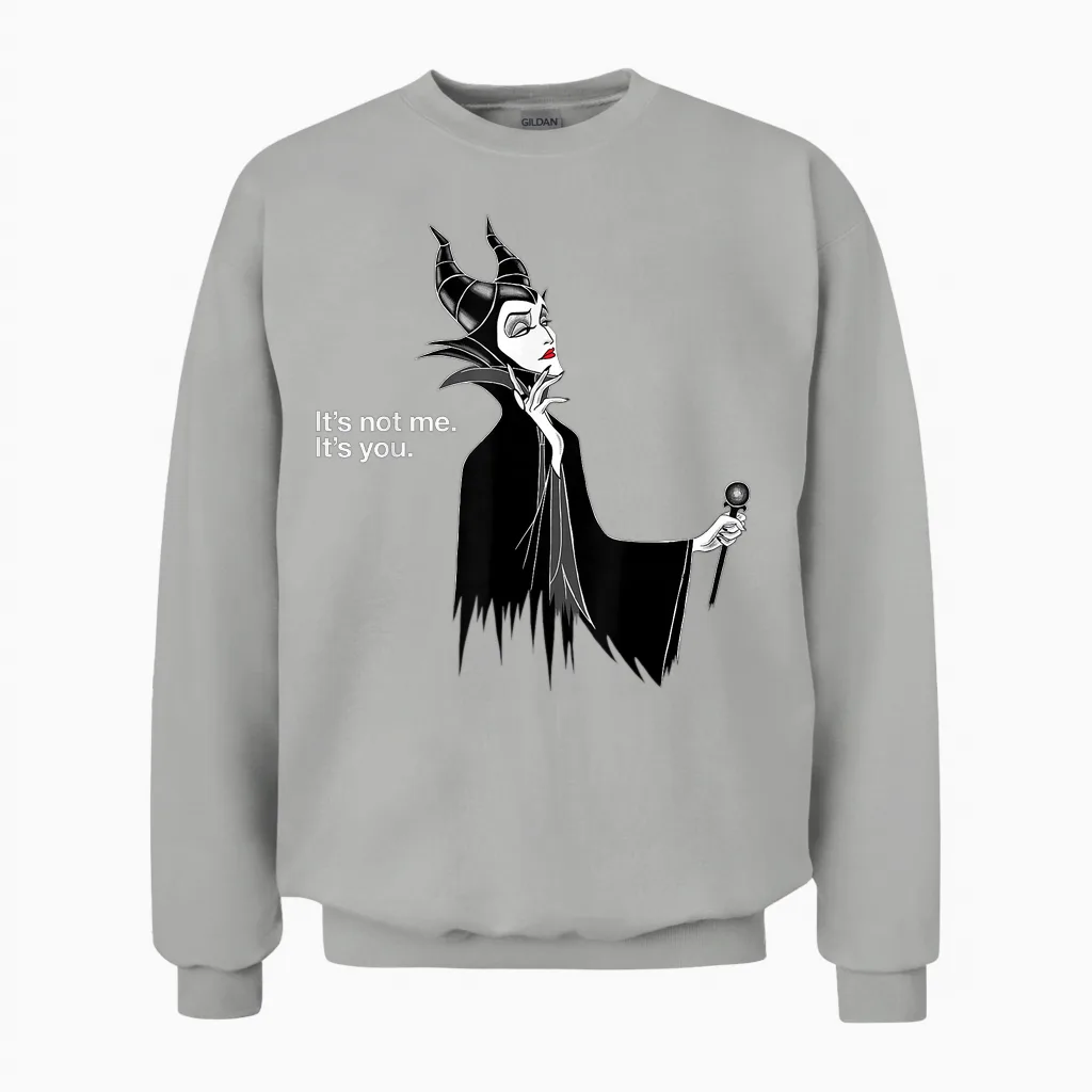 Disney Villains Maleficent It's Not Me It's You Unisex Sweatshirt in Ash