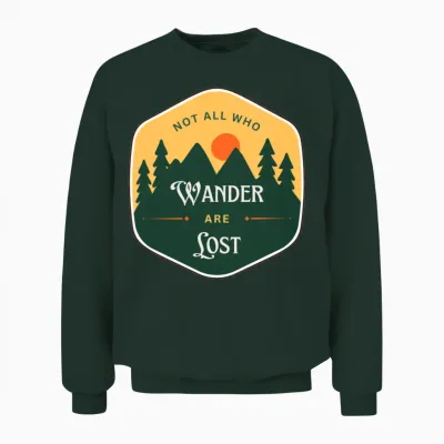 Retro Motivational Travel Adventure Unisex Sweatshirt - Forest
