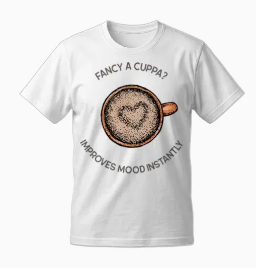Fancy a Cuppa Unisex T-Shirt - White