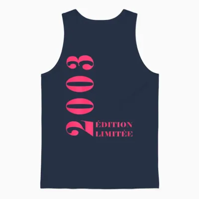 21 Years Anniversary Year 2003 Limited Edition Woman 2003 T-Shirt, Black Unisex Tank Top - Navy