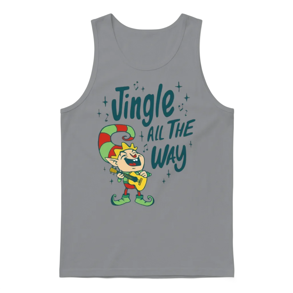 Funny Christmas Elf Unisex Tank Top - Sport Grey