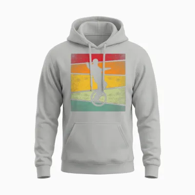 Unicycle Retro Unisex Hoodie - Ash