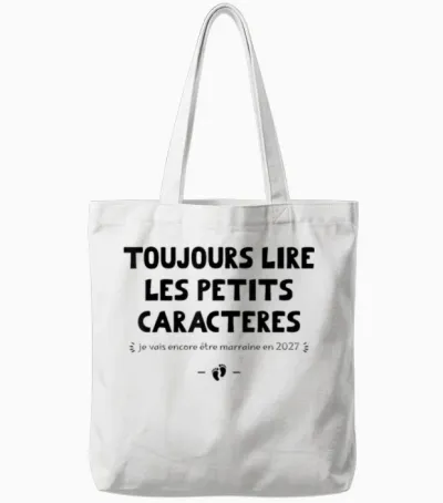 Annonce Marraine 2eme Fois Je Vais Encore être Marraine 2027 Tote Bags - White