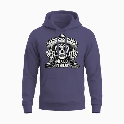 Mexico Pendejo - Böhse Für Leben T-Shirt, Black Unisex Hoodie - Heather Sport Dark Navy