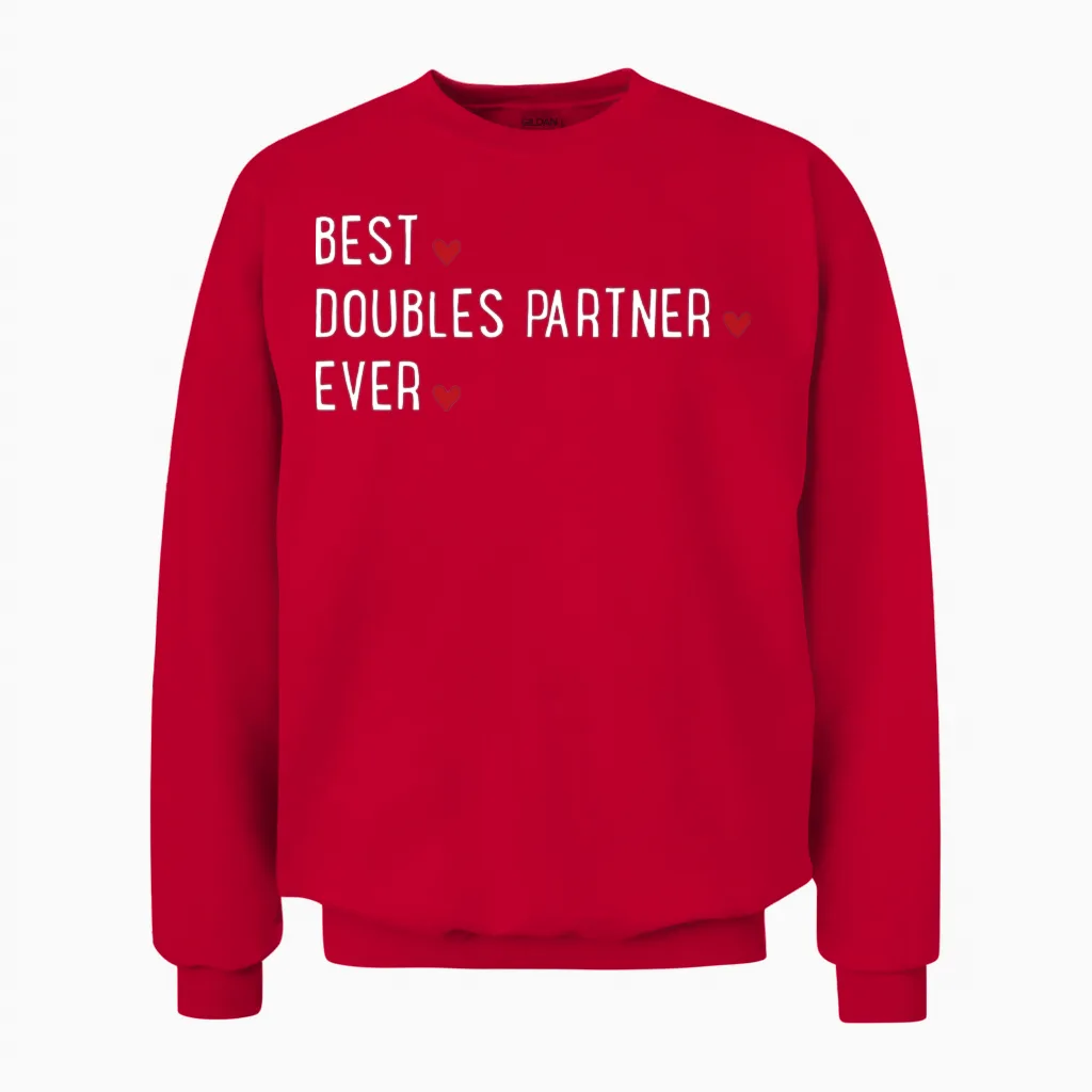 Doubles Partner Unisex Sweatshirt in Red