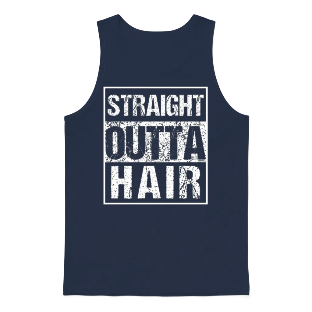 Funny Balding Bald Guy Skin Head Bald Head Unisex Tank Top - Navy