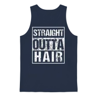 Funny Balding Bald Guy Skin Head Bald Head Unisex Tank Top - Navy – 1