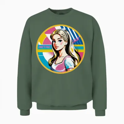 Retro Doll Unisex Sweatshirt - Military Green