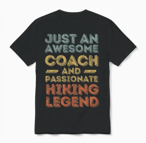 Coach Hiking Legend Retro - & Outdoors Unisex T-Shirt in Black