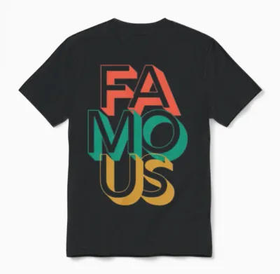 Retro Famous Unisex T-Shirt - Black