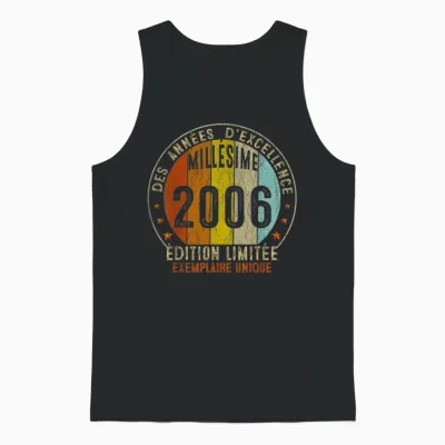 Millésime 2006 Cadeau 19 Ans Homme Anniversaire Humour Unisex Tank Top - Black