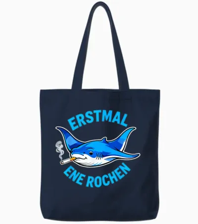 Ersmal Ene Rochen Lustiges Raucher Wortspiel Rauchen Tote Bags - Navy