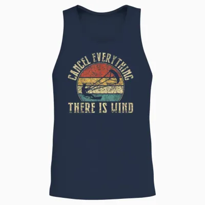 Sag Alles Ab, Es Gibt Wind. T-Shirt, Black Unisex Tank Top - Navy