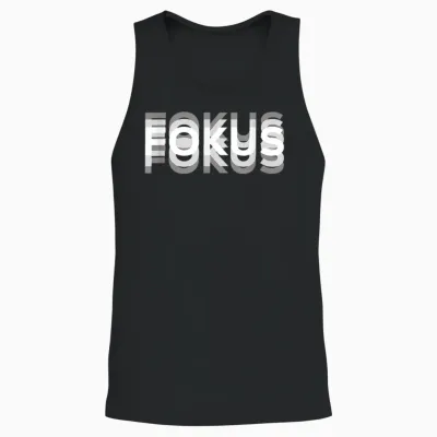 Fokus Humor Lustige Grafik T-Shirt Für Männer, Retro, Schwarz, S Unisex Tank Top - Black