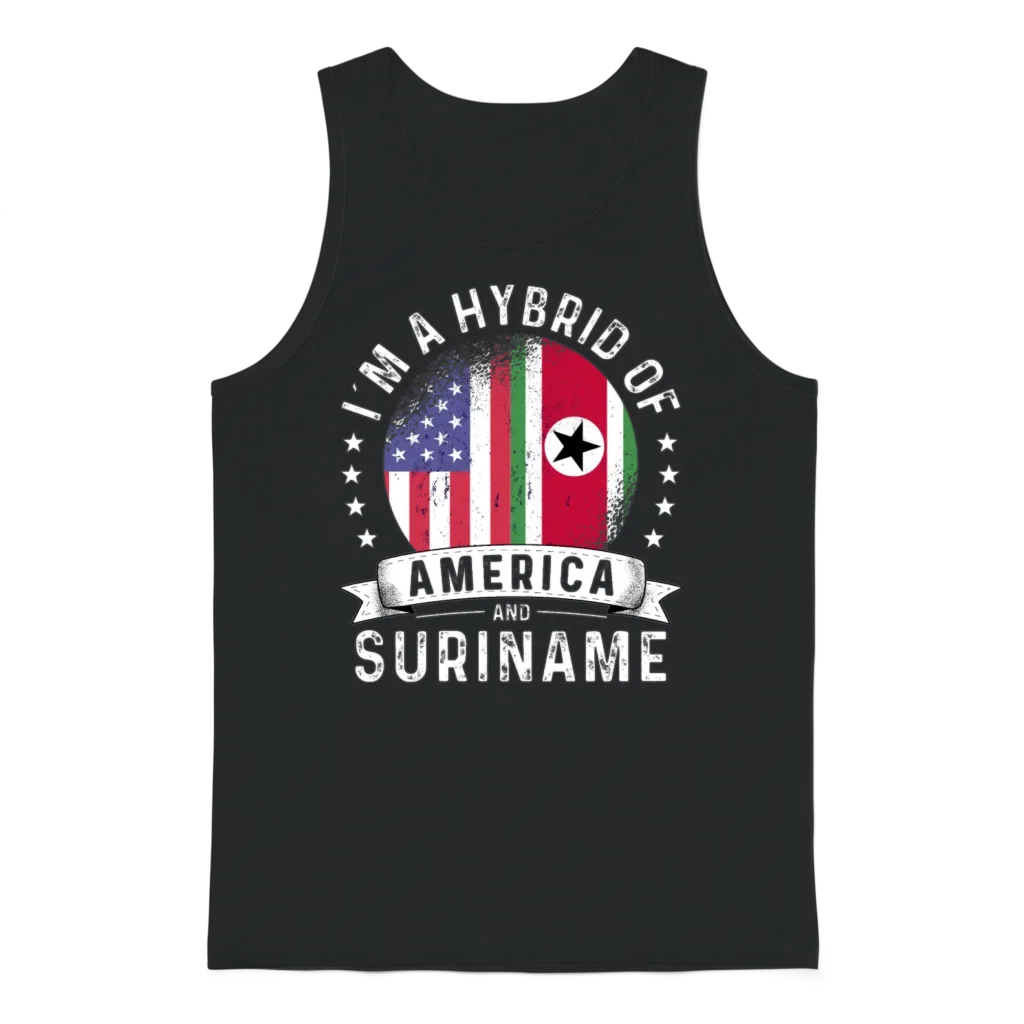 Suriname American Patriot Funny Flag Humor Unisex Tank Top - Black