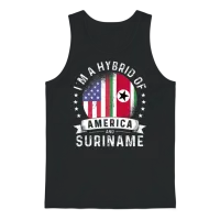 Suriname American Patriot Funny Flag Humor Unisex Tank Top - Black – 1