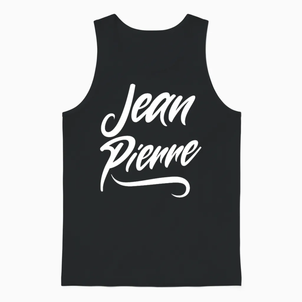 Homme Homme Garçons Idée Cadeau Drôle Humour Prénom Jean-Pierre T-Shirt Haut De Gamme Unisex Tank Top in Black