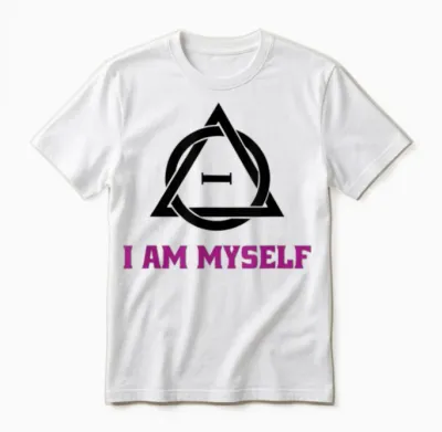 Therian Logo Theta Delta Symbol I Am Myself Unisex T-Shirt - White