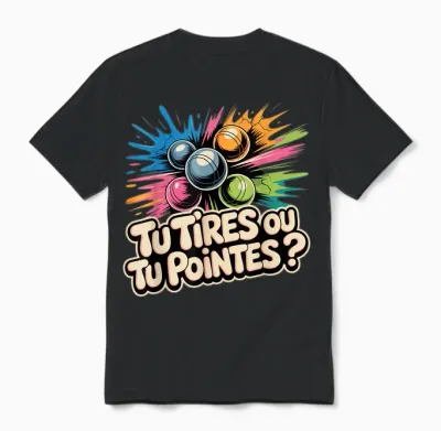 Pétanque Humour Pétanque Boules Tu Tires Ou Tu Pointes ? Unisex T-Shirt - Black