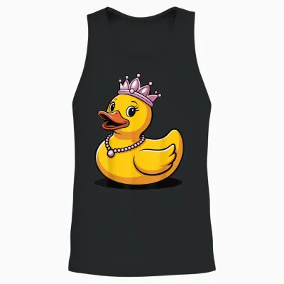 Canard En Caoutchouc Princesse Couronne Couronne Unisex Tank Top - Black