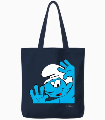 The Smurfs Gift Jokey Smurf Tote Bags - Navy