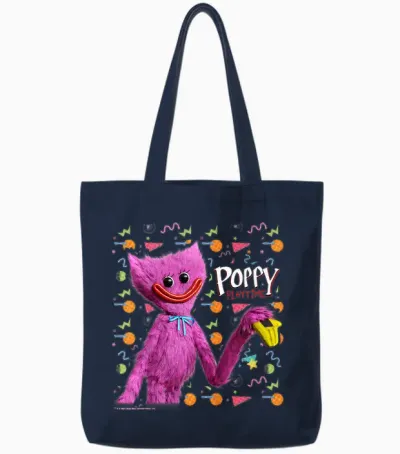Kinder Poppy Playtime Kissy Missy Smile Für Kinder Tote Bags - Navy