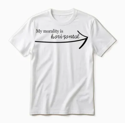 Horizontal Morality Unisex T-Shirt - White