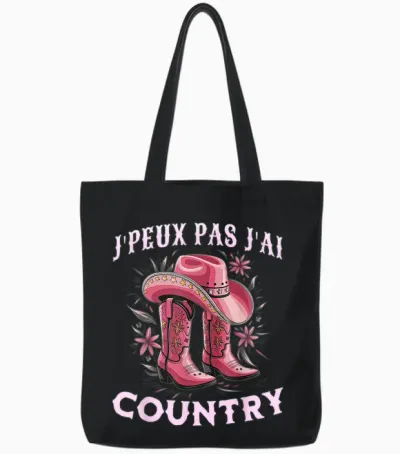 Women's Country Humour Dance Country Western Tote Bags - Black
