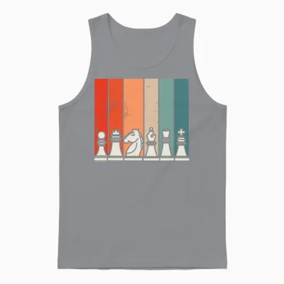 Retro Chess Unisex Tank Top - Sport Grey
