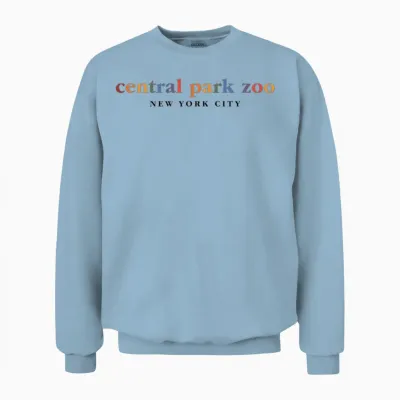 Central Park Zoo New York City Unisex Sweatshirt - Light Blue