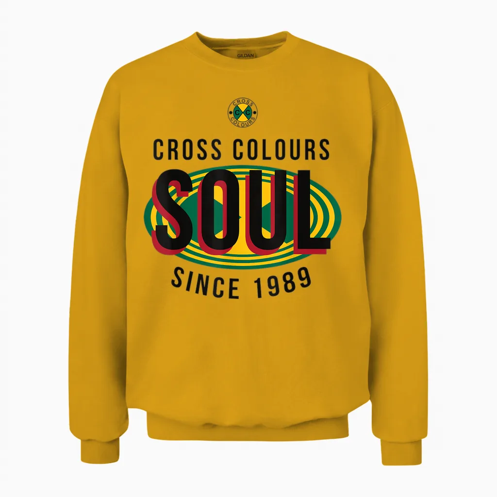 Soul | Retro-Grafik Der 1990er Jahre Vintage Unisex Sweatshirt in Gold