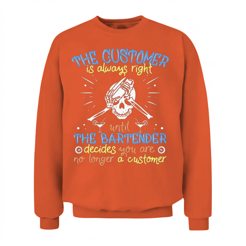 Funny Bartender Unisex Sweatshirt - Orange