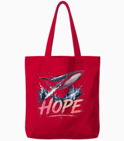 Timmy (hope) Der Buckelwal - Team Timmy Tote Bags - Red