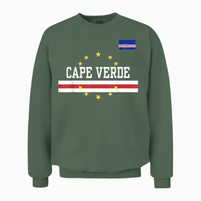 Cape Verde - Flag of Cape Verde - Classic Verdean Unisex Sweatshirt - Military Green