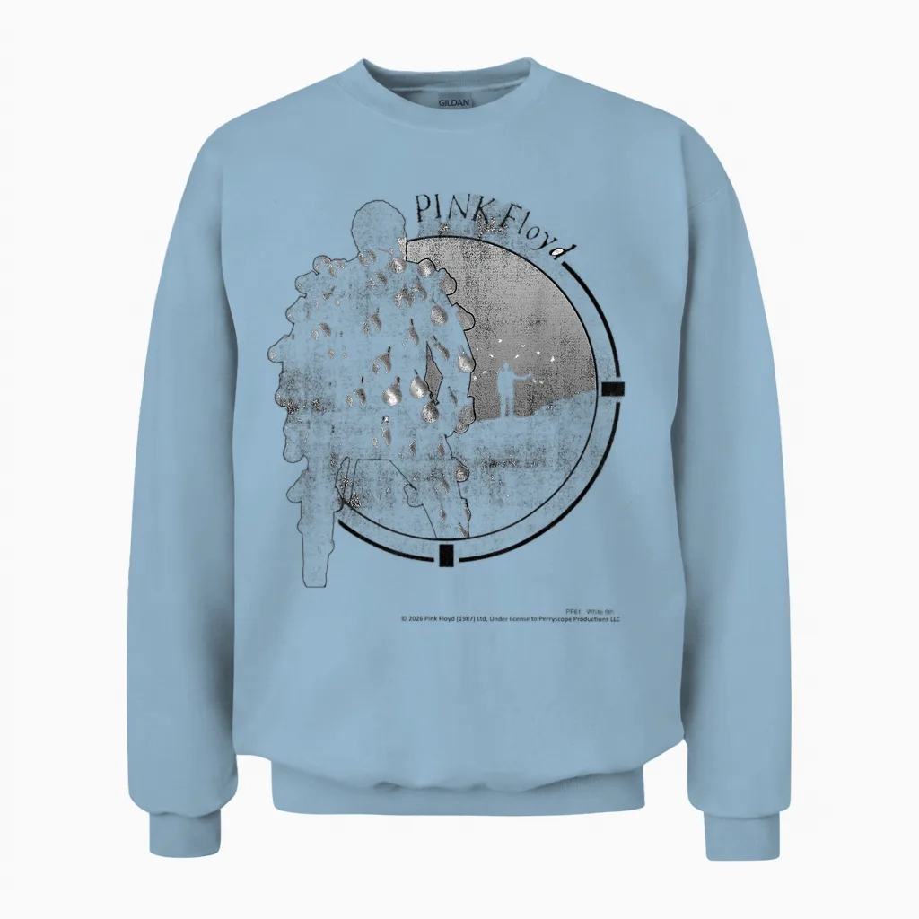 Pink Floyd Pink Floyd Silhouette De Tonnerre Délicate Unisex Sweatshirt in Light Blue