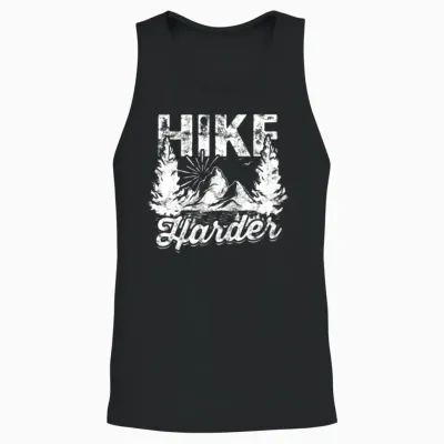Hike Harder - Hiking Unisex Tank Top - Black