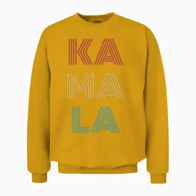Kamala Harris Retro Typography Unisex Sweatshirt - Gold