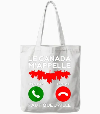 I Bar in Canada Maple Leaf: Canada Calls Me Tote Bags - White