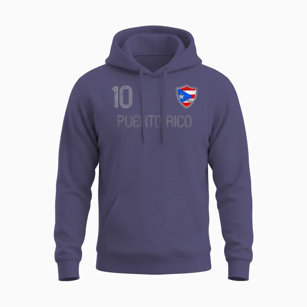 Puerto Rico Unisex Hoodie in Heather Sport Dark Navy