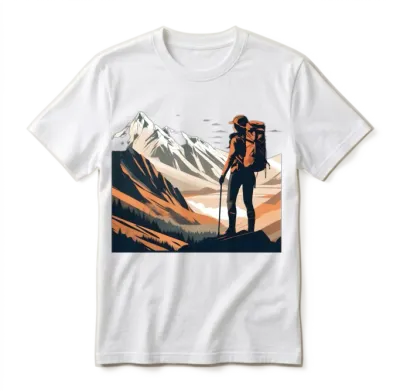 Hiking Girl Unisex T-Shirt - White