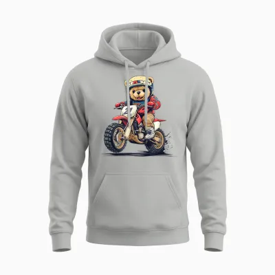 Joli Costume De Motocross Pour Les Amateurs De Moto Unisex Hoodie - Ash