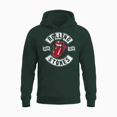 Official the Rolling Stones Us 78 Tour Black for Fans Unisex Hoodie - Forest