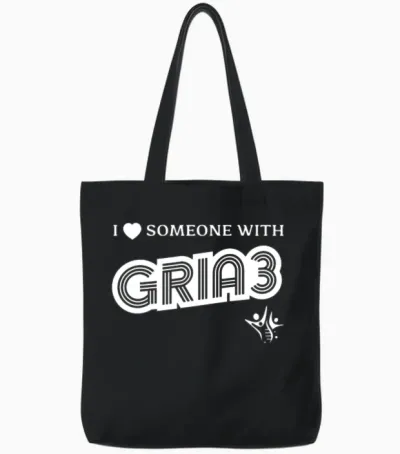 I Love Someone with Gria3 Tote Bags - Black