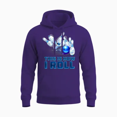 This Is How I Roll Bowling Unisex Hoodie - Purple